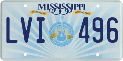 MS license plate LVI496