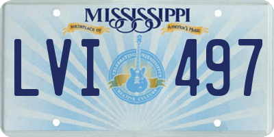 MS license plate LVI497