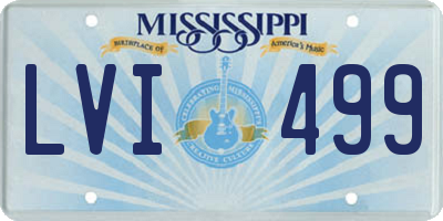 MS license plate LVI499