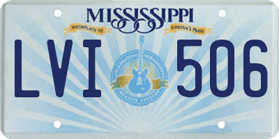 MS license plate LVI506