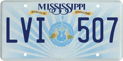 MS license plate LVI507