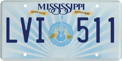 MS license plate LVI511