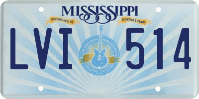 MS license plate LVI514