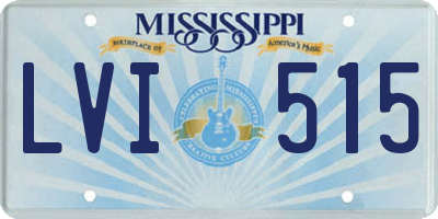 MS license plate LVI515