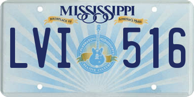 MS license plate LVI516