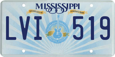MS license plate LVI519