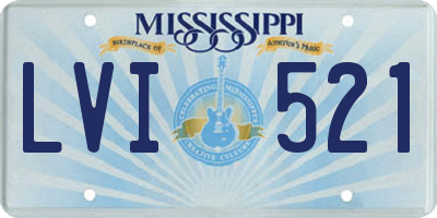 MS license plate LVI521