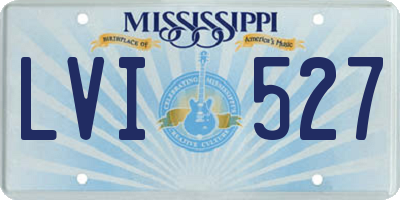 MS license plate LVI527