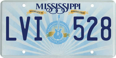MS license plate LVI528
