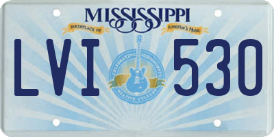 MS license plate LVI530