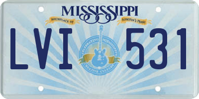 MS license plate LVI531