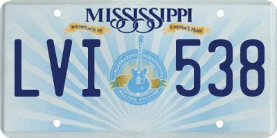 MS license plate LVI538