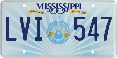 MS license plate LVI547