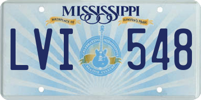MS license plate LVI548