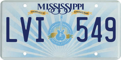 MS license plate LVI549