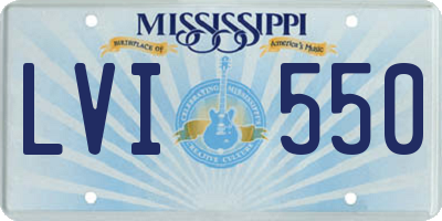 MS license plate LVI550