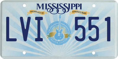MS license plate LVI551
