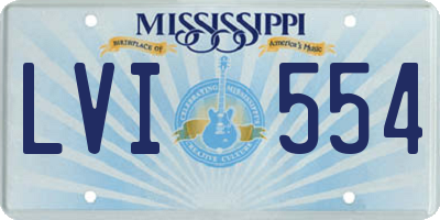 MS license plate LVI554