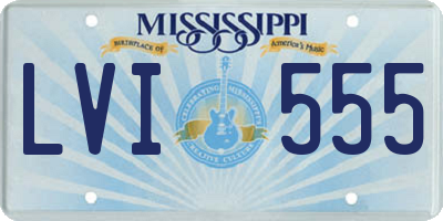 MS license plate LVI555