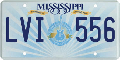 MS license plate LVI556