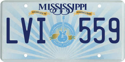 MS license plate LVI559