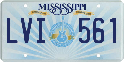 MS license plate LVI561