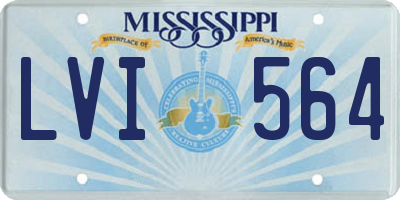 MS license plate LVI564