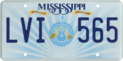MS license plate LVI565
