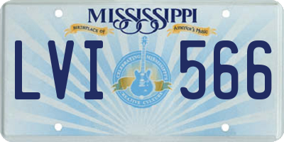 MS license plate LVI566