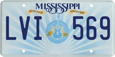 MS license plate LVI569