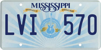 MS license plate LVI570