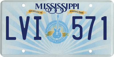 MS license plate LVI571
