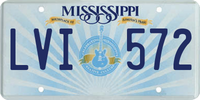 MS license plate LVI572