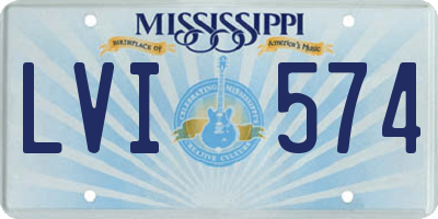 MS license plate LVI574