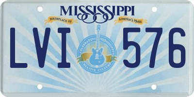 MS license plate LVI576