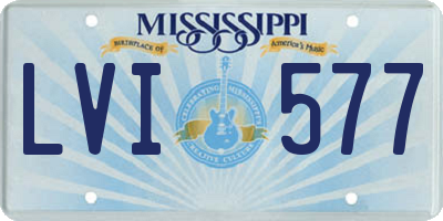 MS license plate LVI577