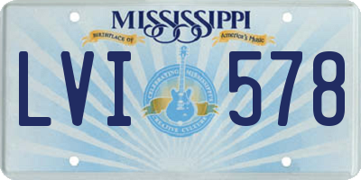 MS license plate LVI578