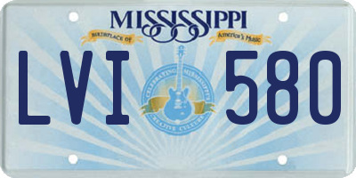 MS license plate LVI580