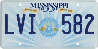 MS license plate LVI582
