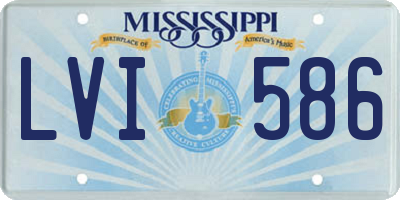 MS license plate LVI586
