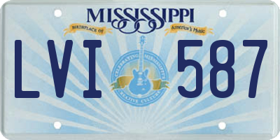 MS license plate LVI587