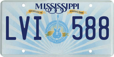 MS license plate LVI588