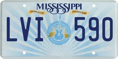 MS license plate LVI590