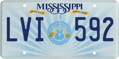 MS license plate LVI592