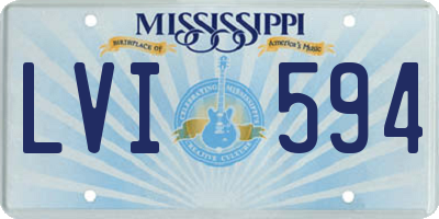 MS license plate LVI594