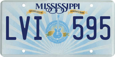 MS license plate LVI595
