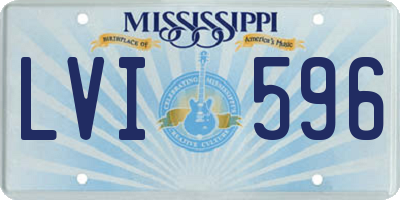 MS license plate LVI596