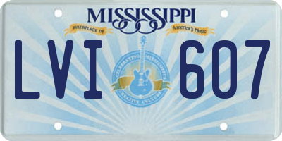 MS license plate LVI607