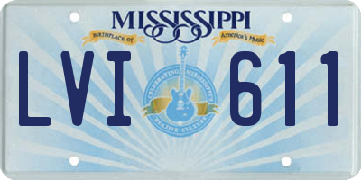 MS license plate LVI611