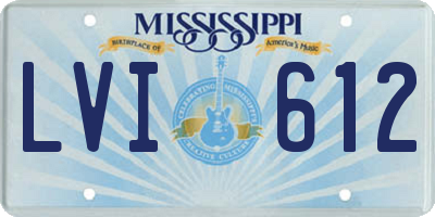 MS license plate LVI612